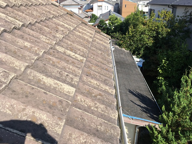 劣化したモニエル瓦